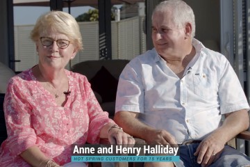 Anne and Henry have thoroughly enjoyed soaking in their Hot Spring Blue Lagoon since 2006 | HotSpring Spas