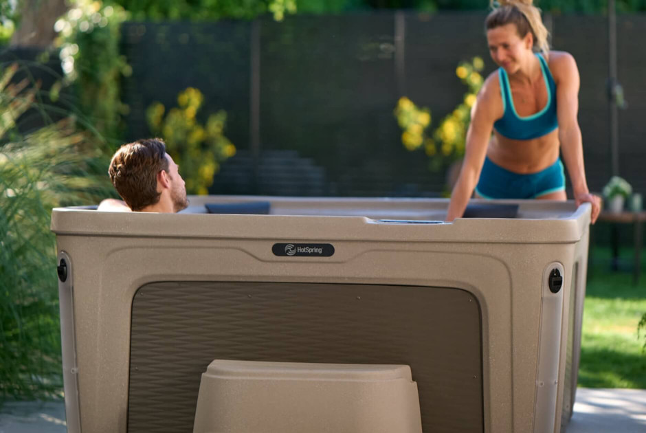 Indulge in tranquility with Azure™ Spa Pool. Immerse yourself in a world of sophistication, rejuvenation, and unmatched elegance. Dive into serenity now. | HotSpring Spas