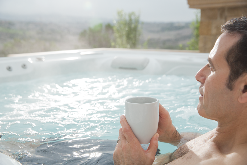 Highlife® Envoy™ - Enjoy an invigorating soak with your morning cuppa | HotSpring Spas