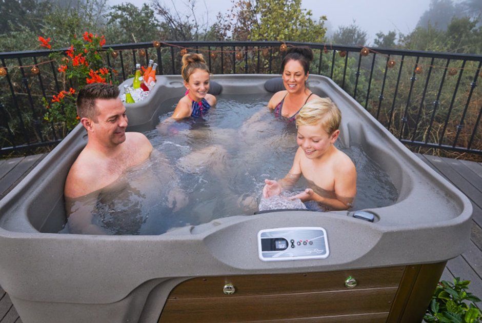 Kids will love the waterfall feature and the multi-colour LED light | HotSpring Spas