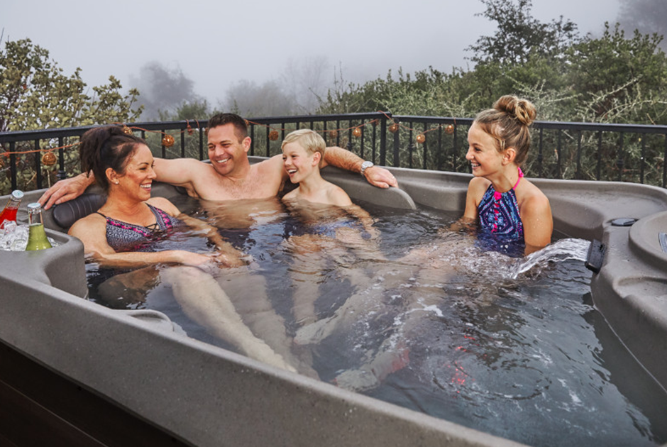 The Azure Premier spa pool deep and spacious and perfect for spending quality time with your family.  | HotSpring Spas